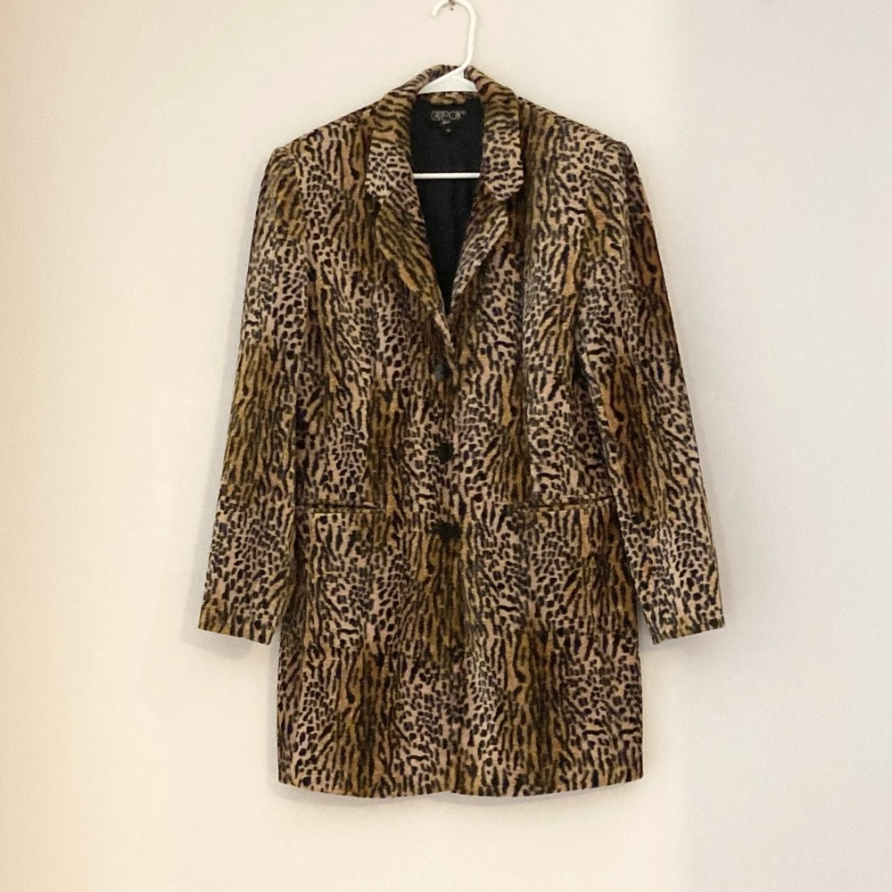 Vintage Leopard Print Jacket in velvet
